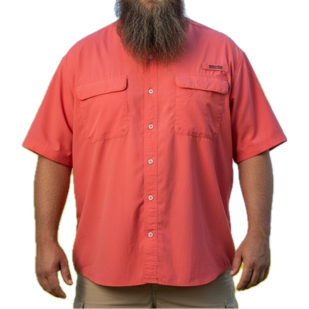 Bass Pro WORLD WIDE SPORTSMAN® Coral Fisherman Shirt 3XL Angler Fishing Utility